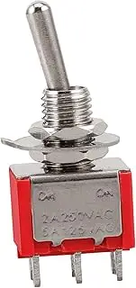SWOOMEY Toggle Switch Lamp Replacement USB Kit LED Light Adapter Toggle Replacement Dimmer Switche Smart Light Disconnect Fan Light Off Round Rocker Electrical Silver Plated Copper Red