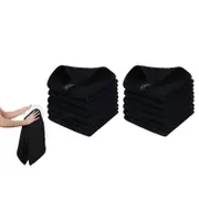 2Pcs Kitchen Two-Sided Cotton Waffle Weave Dish Cloths Soft Ultra Absorbent Hand Towel-Black