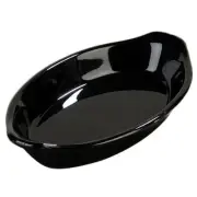 Carlisle 740003 12 Oz. Black Oval Casserole Dish - 24 / CS