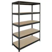 QLD NEW Stratco Black Rivet Lock 5 Shelf Unit 1800 x 1200 x 450mm