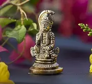 eSplanade Brass Lord Hanuman Idol Car Dashboard God Idol - 2.5" Inches Lord Balaji Murti for Desk Decor, Bajrangbali Statue, Hanuman Murti | Antique Decor Item | 100% Pure Brass, House Warming Gift