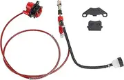 Hydraulic Disc Brake Caliper System with 1.5m Soft Hose, Brake Pads Steel Alloy for ATV Quad Go Kart Mini Bike, Suitable for TaoTao, Buyang, Coolsport, Kazuma, Sunl, ROKETA,