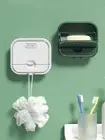 Home Soap Box Drain Soap Storage Hole-free Wall-mounted Drawer Soap Dish Rack/