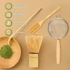 4Pcs Matcha Whisk Set Matcha Tea Set Handmade Wood Matcha Whisk Tea Scoop tizqX