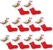 BEBEMOKO 10pcs Christmas Embroidered Patches DIY Iron Snowflake Snowman Decorative Appliques for Clothing Stockings and Craft Projects