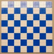 x64 NEW Lego Plates 4x4 White & Blue Baseplates MAKES CHESS Game Board