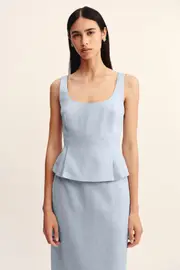 ROSALIE TOP - SILVER BLUE