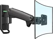 NB AV Mount F120 Monitor Arm Monitor Wall Mount for Most 27'' Flat or Curved Screens up to 15 lbs, Computer Monitor VESA Mount Gas Spring, Swivel Tilt Adjustable Fits VESA 75 x 75 or 100 x 100MM.