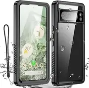 [AICase] Google Pixel 8 Pro Case Waterproof Clear Built-in Screen Protector Snowproof,Dustproof,Shockproof,IP68 Certified [Real 360] Full Body Protection Fully Sealed Underwater for Google Pixel 8 Pro