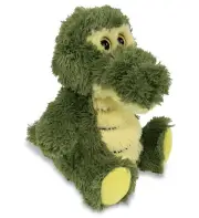 DolliBu Sitting Alligator Big Eye Plush - Soft Cute Zoo Stuffed Animal - 6 Inch