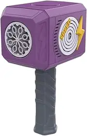 Kids Bubble Machine,Bubble Backyard Toys with Liquid | Hammer Automatic Blower Handheld Wand with Light and Music for Outdoor Fun Play