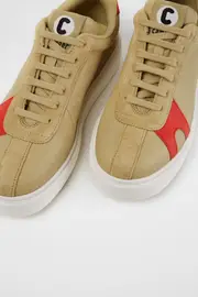 Runner K21 Beige suede and leather sneakers