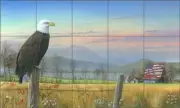 Landscape Tile Backsplash Mike Brown Eagle Art Ceramic Mural MBA005