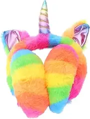 [OATIPHO] 1pc Unicorn Design Plush Ear Muff Cold-proof Warm Earmuff Adorable Ear Cover