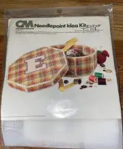 Columbia-Minerva Erica Wilson Monogrammed Treasure Box Needlepoint Idea Kit 1977