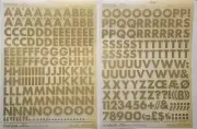 Chartpak Velvet Touch Lettering Futura Bold 72pt/S 1572 C Gold Rub On Letters