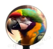 Parrot Badge Holder, Tropical Bird Badge Reel, Parrot Bird Retractable GG6375