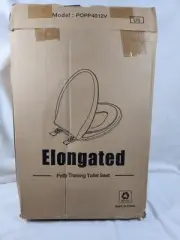Elongated Closed Front White Toilet Seat Slow-Close One-Click to Quick Release