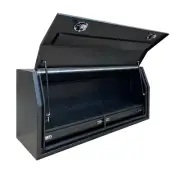 1700 x 600 x 820mm Black Aluminium 2 Drawer Ute Tool Box Truck Trailer Toolbox
