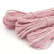 10Pcs/Set Red & White Round Elastic Sewing Band Rubber Band Waist Stretch Rope