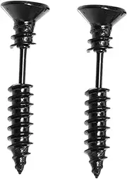 [TINEASUR] Screw Earrings Gauge Hoop Earring Heart Man Van Silver Ear Rings Men Choker Pearl Ringing Dangling Jewelry Headliner Pins Piercing Conch Gold Stainless Steel Black