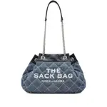 [Marc Jacobs] Marc Jacobs The Quilted Denim Chain Sack Bag ONE SIZE BLUE