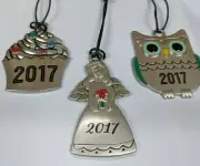 METAL CHARMS ~ 2017 ~ Owl, Angel & Cupcake ~ GANZ ~ New
