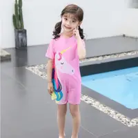 在飛比找蝦皮購物優惠-Kid's Swimsuit Pink Unicorn Gi