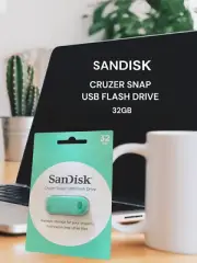NWT SanDisk 32gb Cruzer Snap USB 2.0 Flash Drive Barracuda Green NIP