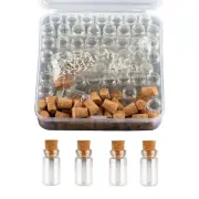 50Pcs Mini Glass Bottles Jars with Cork Message Glass Bottle Wishing Bottles