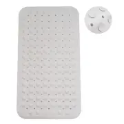 Bathtub Mat Non Slip, Shower Mats with Suction Cup and 27.6" × 15" Light Grey
