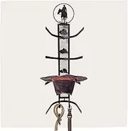 BestGiftEver Cowboy Hat Rack Wall Mount - Rustic Western Style Metal Hat Holder with 4 Slots - Country Cowboy Decor for Wall or Over Door, Ideal for Ranch and Rustic Home Style Enthusiasts
