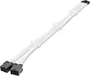 12 Pin to Dual 8 Pin GPU Connector Graphics Card Power Extension Cable Adeptor Compatible with NVIDIA Ampere GEFORCE RTX 3060ti 3070 3080 FE Funder Edition (WHITE)