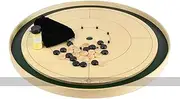Tracey Tour Championship Crokinole Board - Masters Edition - Green Ditch and Hole - Official Size - 26 Disks and Playing Wax Included