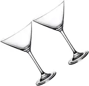 PLAFOPE 2Pcs Transparent Cocktail Glasses High End Wine Goblets for Parties Weddings and Bar Use Elegant Design Stable Base for Red Wine and Cocktails