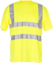 Planam Size XXL Men's Hi-Vis T-Shirt Plain Yellow Model 2096