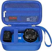 Elonbo Carrying Case for Kodak PIXPRO WPZ2 Rugged Waterproof Digital Camera, Shockproof WiFi 4K Video Digital Camera Storage Cover Bag, Mesh Pocket fits Battery Charger Memory Card. Blue