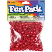 CousinDIY Fun Pack Acrylic Pony Beads 250/Pkg-Red 5A002F6D-34111
