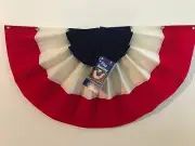 American Pleated Patriotic Flag Bunting (Qty 4)- 12in x 24in