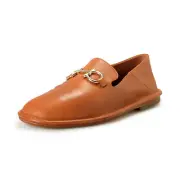 Salvatore Ferragamo Men's ALETE Brown Leather Slip On Loafers Shoes US 8M IT 41