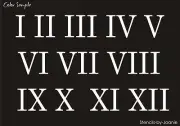 Roman Numeral Stencil 4" Number Clock Shabby Cottage French Vintage Address Home
