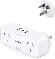 [One Beat] Power Board,Power Strip with 3 USB Ports (2 USB C),No Cord Extension Cord,Double Adapter,Travel Adapter,USB C Wall Plug,Cruise Essentials for Home,Office,Bedroom,Travel Accessories