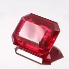 43 CT+ Natural Flawless Mozambique Blood Red Ruby Emerald Loose Cut A++ Gemstone