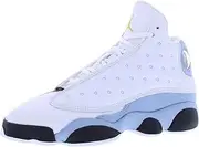 [Nike] Big Kid's 13 Retro White/Yellow Ochre-Blue Grey (DJ3003 170)