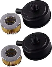 2 Sets Durable Intake Air Filter Compressor Silencer Muffler Kit, For Campbell, For Hausfeld, For Husky 20mm Lawn Mower Air Filter