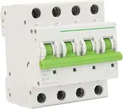 TOMC7-63 4P, Miniature Circuit Breaker, 6KA, Plastic & Metal, 4P, 380V/415V AC, C-Type, with Overload Protection, Short Circuit Protection, for Industrial, Commercial, (25A)