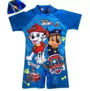 brand new SWIMWEAR PAW PATROL KIDS BOYS SWIM SUIT SWIMMING BATHERS plus cap