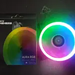 風扇盒 12 厘米 NYK AURA NEMESIS LED 環形自動 RGB 遊戲風扇殼原裝風扇盒 NYK