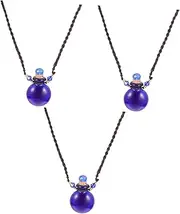 Gatuida 3pcs Essential Oil Bottle Necklace Essential Oil Hanging Diffuser Bejeweled Necklace for Car Natural Car Diffuser Perfume Bottle Trendy Decor Multifunction Pendant Glass