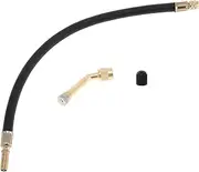 X AUTOHAUX 1set 135 Degree Copper Tire Valve Extension with Flexible Plastic 350mm Tyre Valve Stem Extender for Car Motorcycle RV Truck Bike